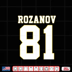 Rozanov 81 Bold Varsity Retro Athletic Number Shirt 4 Design Rozanov 81 Bold Varsity Retro Athletic Number Shirt 1