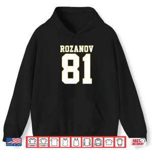 Rozanov 81 Bold Varsity Retro Athletic Number Shirt 2 Hoodie Rozanov 81 Bold Varsity Retro Athletic Number Shirt 1