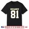 Rozanov 81 Bold Varsity Retro Athletic Number Shirt