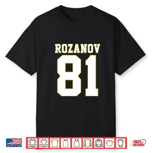 Rozanov 81 Bold Varsity Retro Athletic Number Shirt
