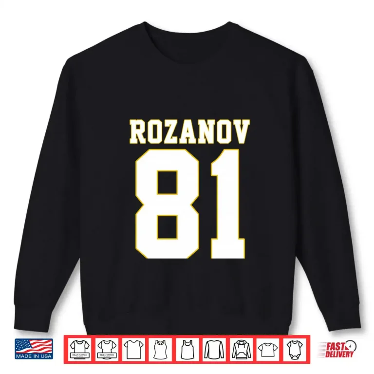 Rozanov 81 Bold Varsity Retro Athletic Number Shirt 1 Sweatshirt Rozanov 81 Bold Varsity Retro Athletic Number Shirt 1