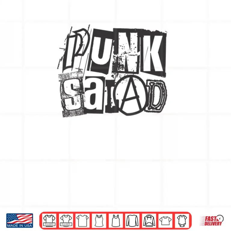 Design Punk Salad Kitchen Font Logo Shirt