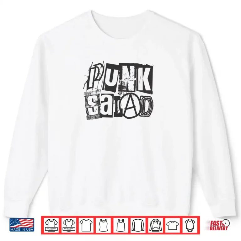 Sweatshirt Punk Salad Kitchen Font Logo Shirt