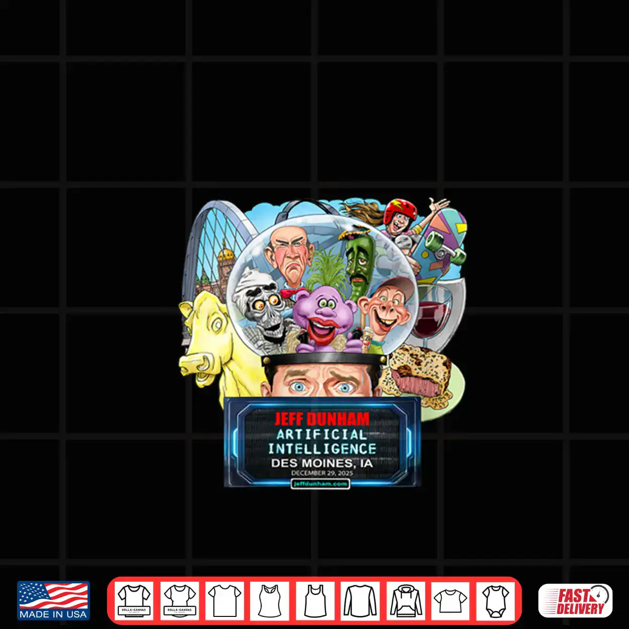 Jeff Dunham Des Moines IA (2025) Shirt Jeff Dunham Des Moines IA (2025) Shirt