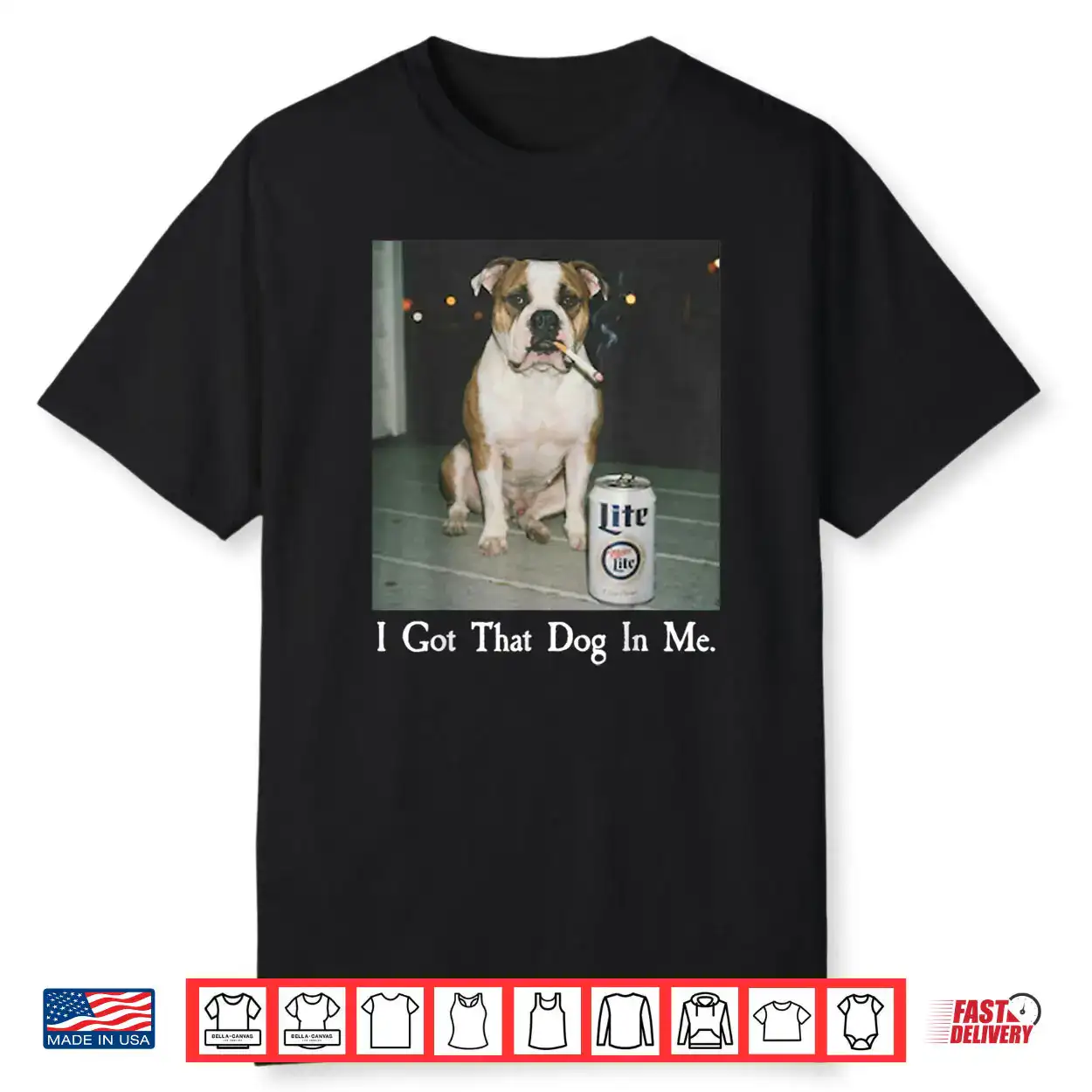 I Got That Dog in Me Bulldog Smoking Beer Dog Meme Shirt I Got That Dog in Me Bulldog Smoking Beer Dog Meme Shirt