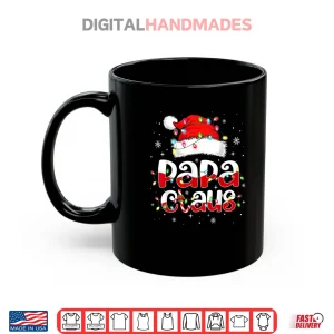 Mug Papa Claus Funny Christmas Lights Pajama Family Matching Shirt