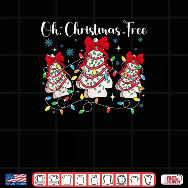 Design Oh Christmas Tree Cakes Debbie Becky Jen Cake Lovers Xmas Shirt
