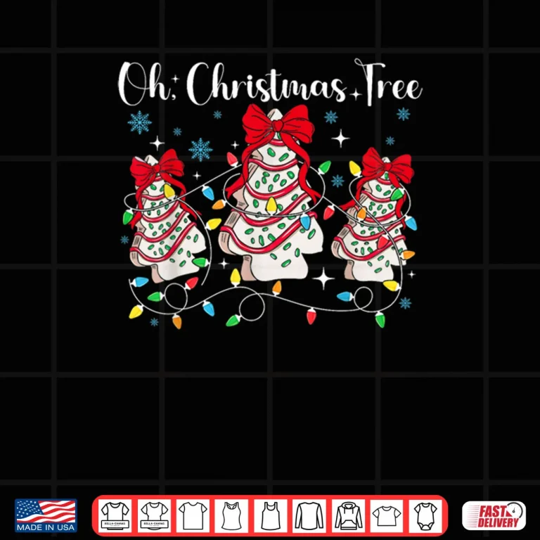 Design Oh Christmas Tree Cakes Debbie Becky Jen Cake Lovers Xmas Shirt