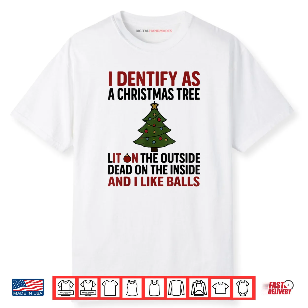 I Identify As A Christmas Tree Lit On The Outside Shirt I Identify As A Christmas Tree Lit On The Outside Shirt