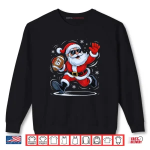 Sweatshirt Football Santa 67 Christmas Xmas Holiday Shirt
