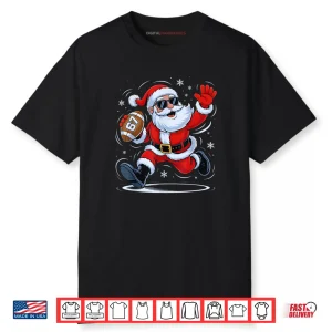 Football Santa 67 Christmas Xmas Holiday Shirt