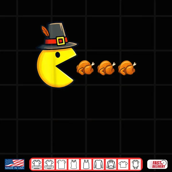 Design Thanksgiving Video Game Eating Turkey Gamer Shirt