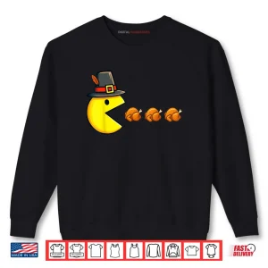 Sweatshirt Thanksgiving Video Game Eating Turkey Gamer Shirt