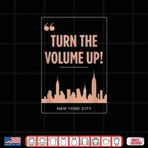 Design Turn The Volume Up NYC Skyline Zohran Mamdani for Mayor 2025 Shirt