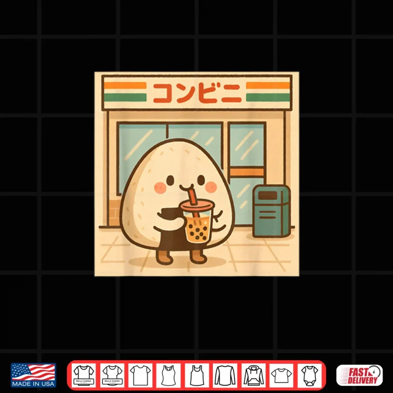 Design Musubi Drinking Boba Tea in Japan Shirt