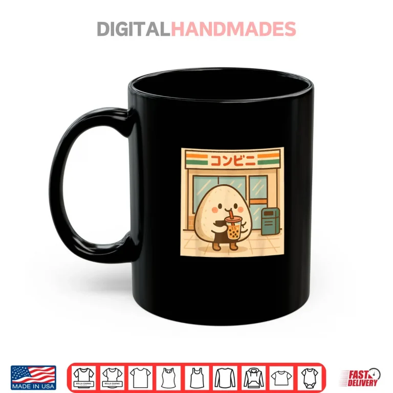 Mug Musubi Drinking Boba Tea in Japan Shirt