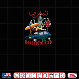 Design Morocco Surf Cool Travel Culture Rabat City Funny Morocco Shirt