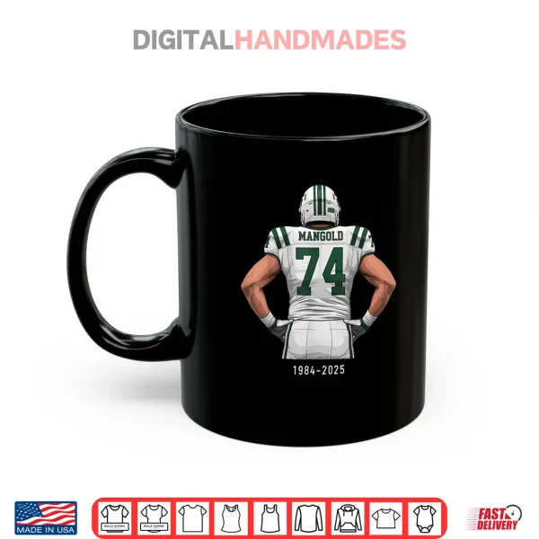 Mug Nick Mangold A True Jet 74 Football Legend Memorial Shirt