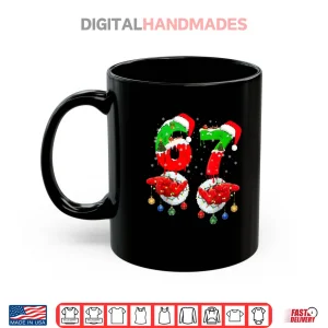 Mug Six Seven 67 Meme 6 7 Christmas Santa Hand Shirt