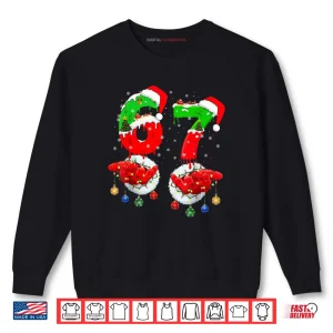 Sweatshirt Six Seven 67 Meme 6 7 Christmas Santa Hand Shirt
