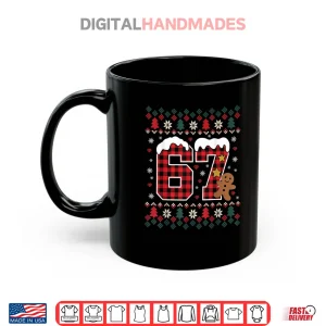 Mug Funny 67 Christmas Pajamas Shirt Six Seven Meme Brainrot Shirt
