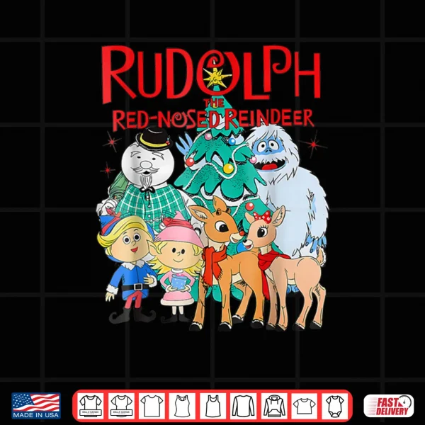 Design Cute Rudolph The Red Nosed Reindeer Christmas Tree Shirt