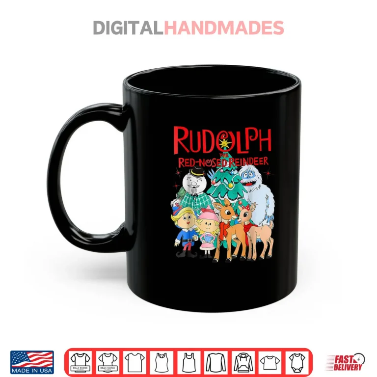 Mug Cute Rudolph The Red Nosed Reindeer Christmas Tree Shirt