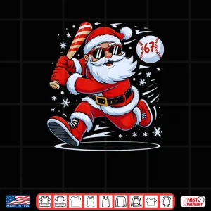 Design Baseball Santa 67 Christmas Xmas Pajamas Shirt