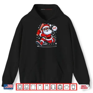 Hoodie Baseball Santa 67 Christmas Xmas Pajamas Shirt