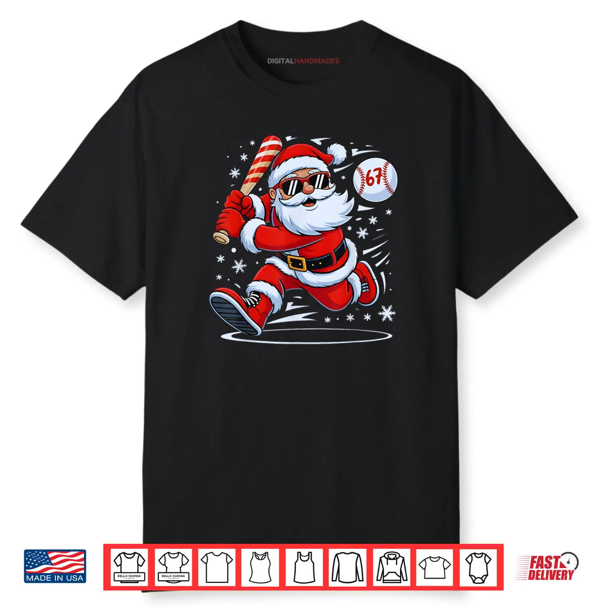 Baseball Santa 67 Christmas Xmas Pajamas Shirt Baseball Santa 67 Christmas Xmas Pajamas Shirt