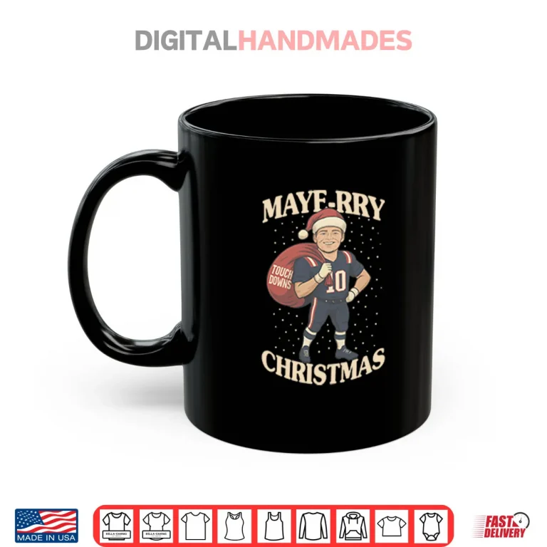 Mug Drake Maye Maye rry Christmas Shirt
