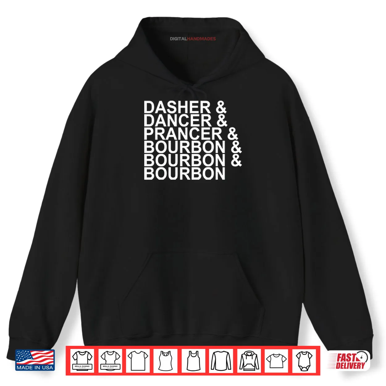 Dasher Dancer Prancer & Bourbon Christmas Shirt Dasher Dancer Prancer & Bourbon Christmas Shirt