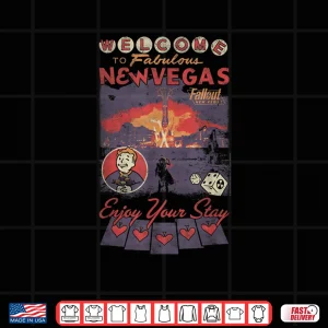Design Fallout Welcome to Fabulous New Vegas Vintage Video Game Shirt