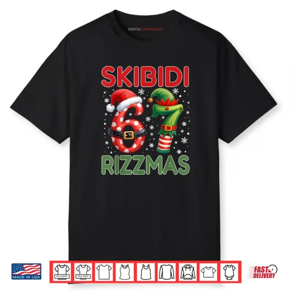 Skibidi Rizzmas 67 Christmas Six Seven Xmas Shirt