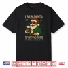 Santa I Saw Santa Split The G Drinking Ugly Christmas Shirt