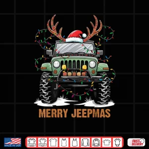 Design Merry Jeepmas Christmas Xmas Santa Reindeer Shirt