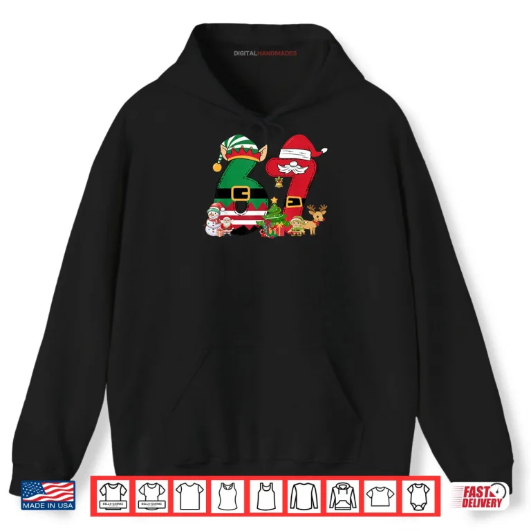 Hoodie Meme 6 7 Christmas 67 Santa Elf Shirt