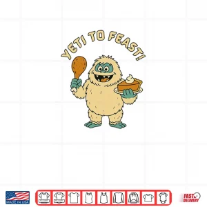 Design Bigfoot Turkey and Pumpkin Pie Feast Thanksgiving Shirt