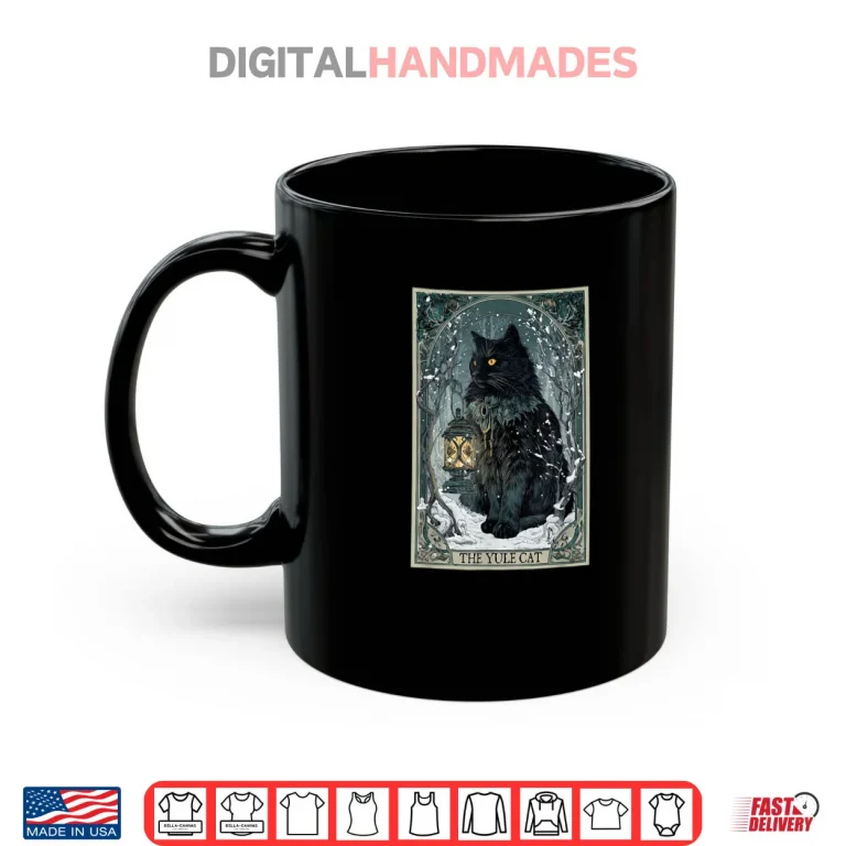 Mug Creepmas Vintage The Yule Cat Tarot Card Dark Christmas Shirt