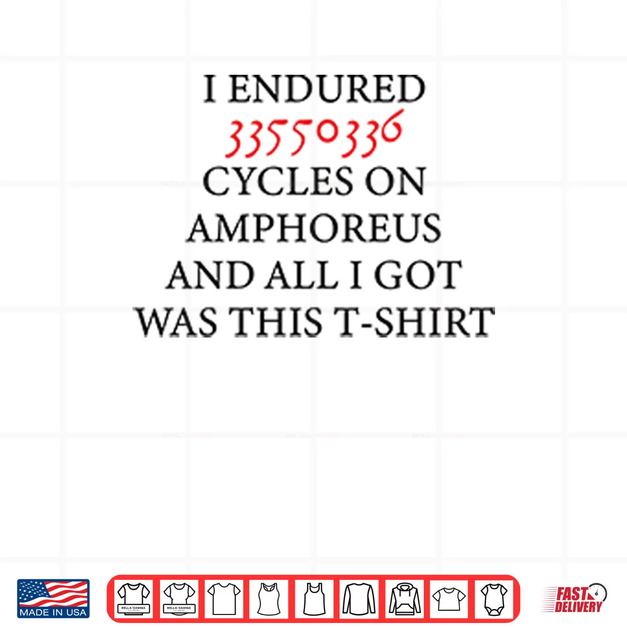 I Endured 33550336 Cycles On Amphoreus And All I Got Was This Shirt I Endured 33550336 Cycles On Amphoreus And All I Got Was This Shirt