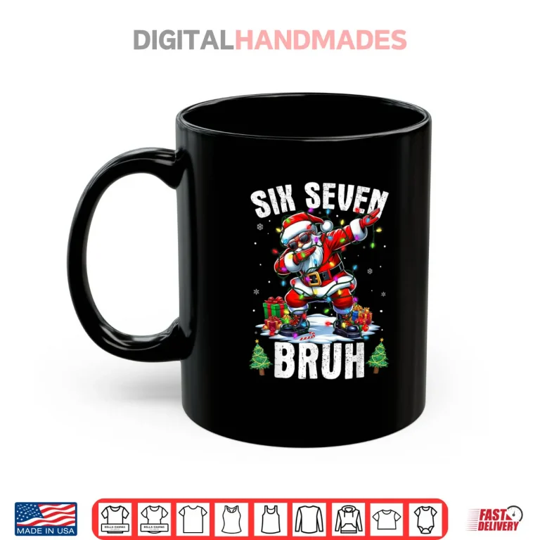 Mug Bruh 67 Six Seven Santa Dabbing Christmas Shirt