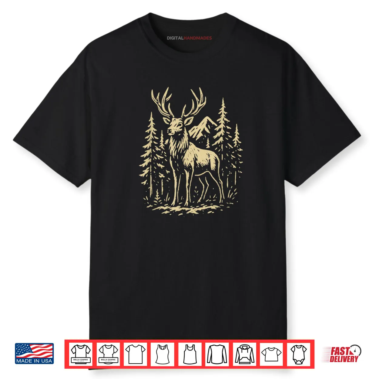 Majestic Red Deer Stag Hart Buck Rustic Wilderness Shirt Majestic Red Deer Stag Hart Buck Rustic Wilderness Shirt