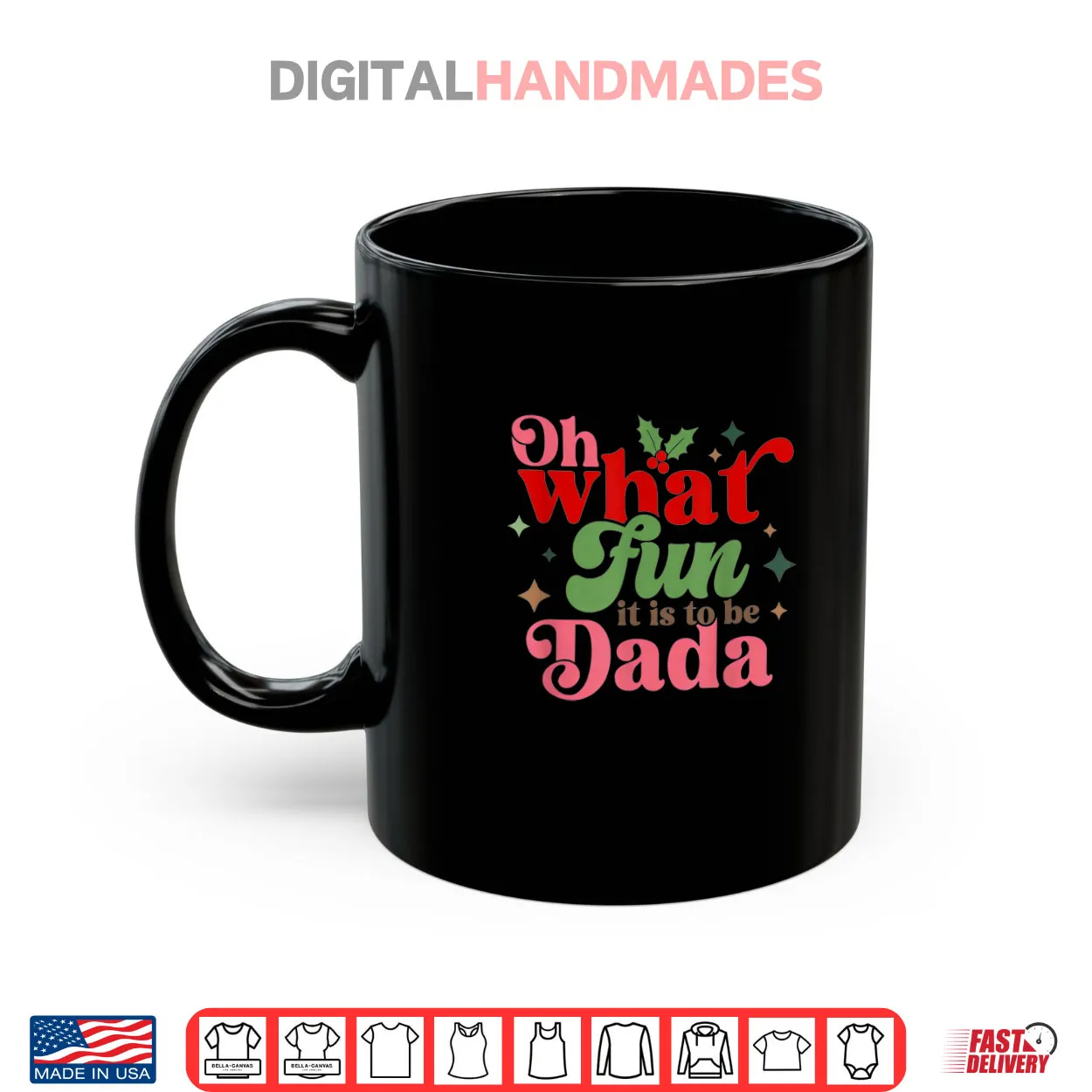 Oh What Fun It is to Be Dada Christmas Family Shirt Oh What Fun It is to Be Dada Christmas Family Shirt