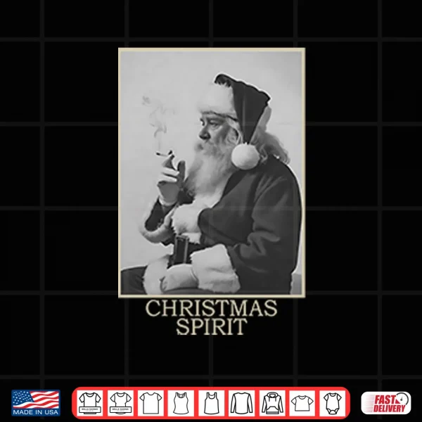 Design Santa Smoking Christmas Spirit Shirt 1