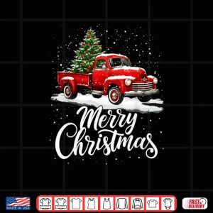 Design Merry Christmas Red Truck Family Matching Shirt