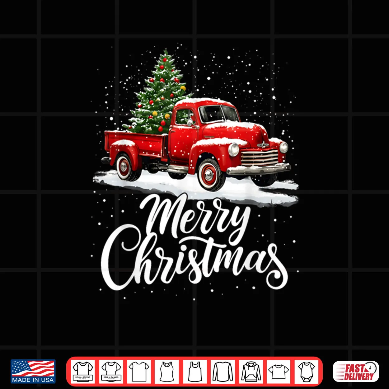 Merry Christmas Red Truck Family Matching Shirt Merry Christmas Red Truck Family Matching Shirt
