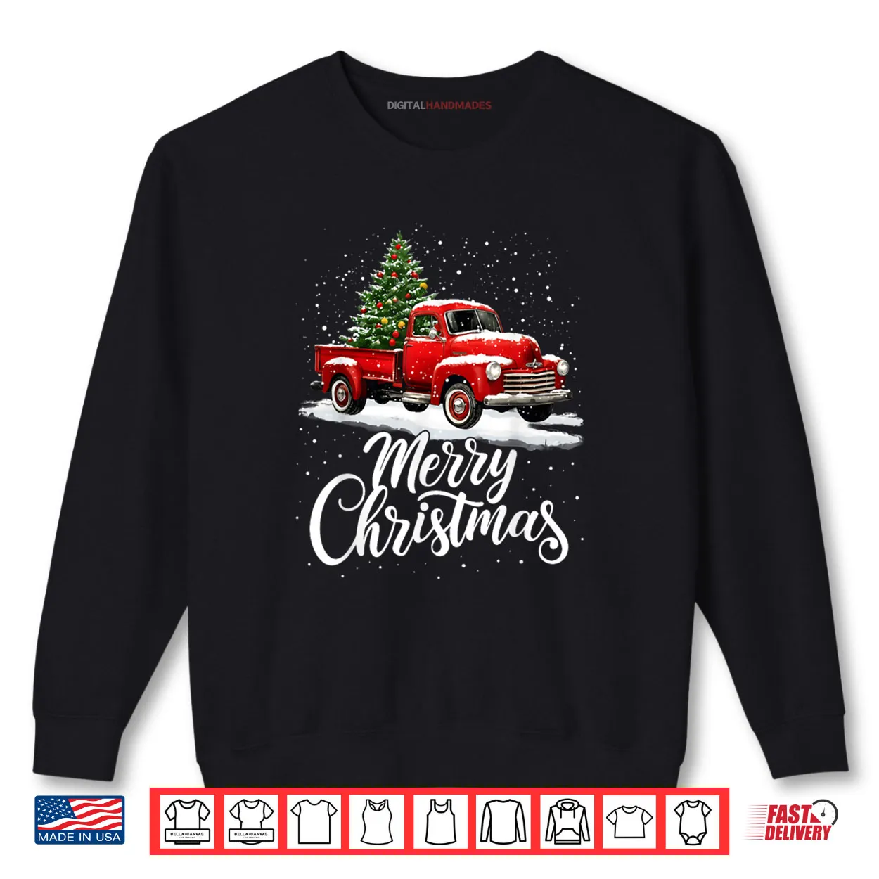 Merry Christmas Red Truck Family Matching Shirt Merry Christmas Red Truck Family Matching Shirt
