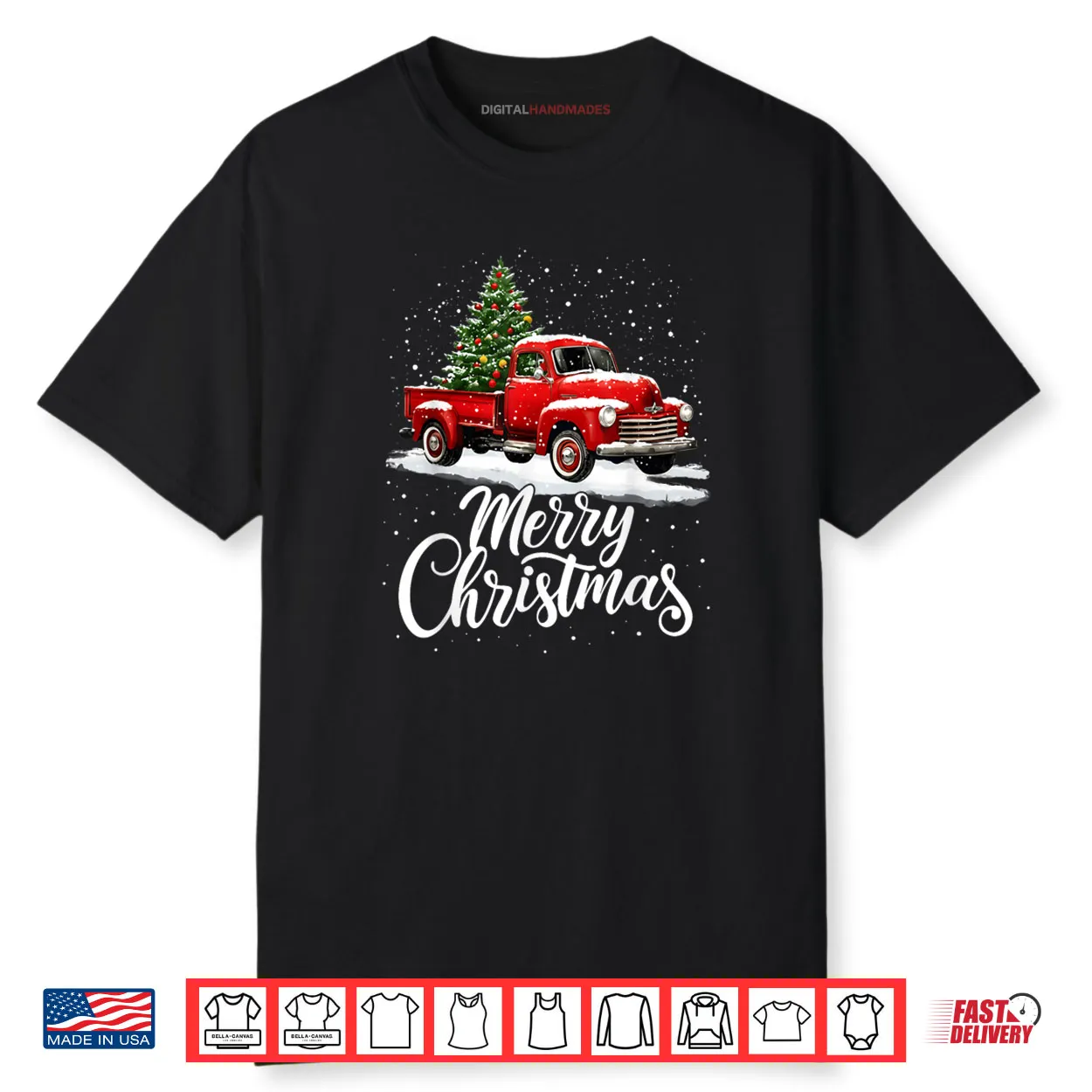 Merry Christmas Red Truck Family Matching Shirt Merry Christmas Red Truck Family Matching Shirt