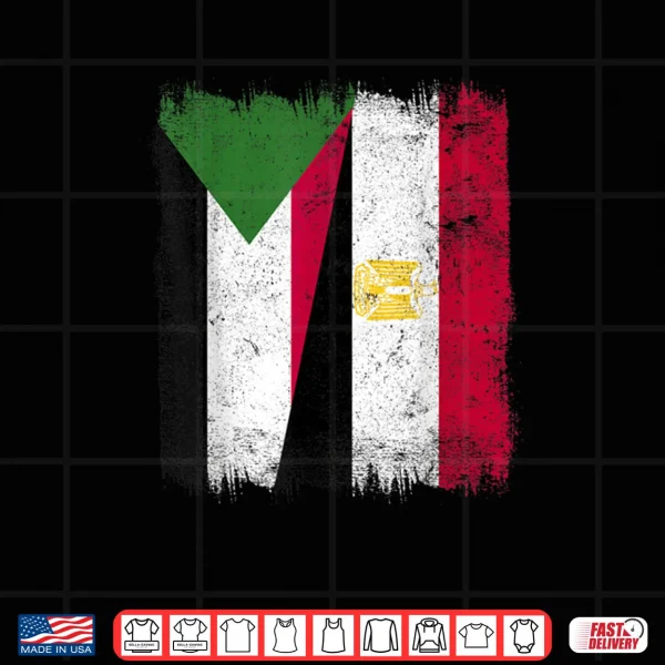Sudan Egypt Half Flag Sudanese Egyptian Heritage Shirt 4 Design Sudan Egypt Half Flag Sudanese Egyptian Heritage Shirt