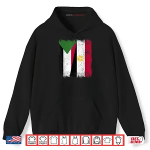 Hoodie Sudan Egypt Half Flag Sudanese Egyptian Heritage Shirt
